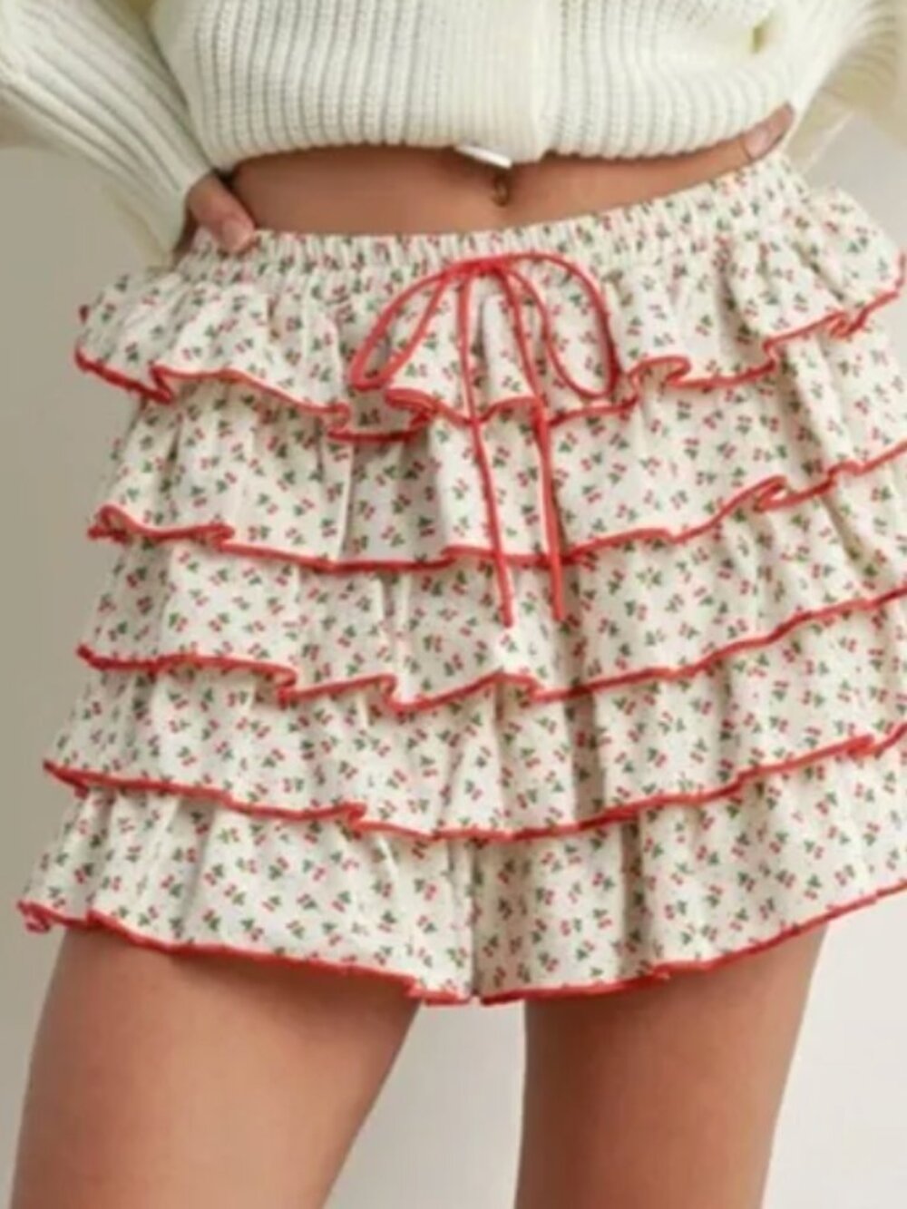Floral Ruffle Skort